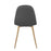 LumiSource Pebble Chair, Set of 2 in Natural Metal/Grey PU