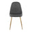LumiSource Pebble Chair, Set of 2 in Natural Metal/Grey PU