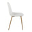 LumiSource Pebble Chair, Set of 2, Natural Wood Metal/White PU