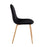 LumiSource Pebble Chair, Set of 2, Natural Wood/Black Velvet