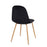 LumiSource Pebble Chair, Set of 2, Natural Wood/Black Velvet