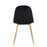 LumiSource Pebble Chair, Set of 2, Natural Wood/Black Velvet