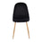 LumiSource Pebble Chair, Set of 2, Natural Wood/Black Velvet