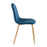 LumiSource Pebble Chair, Set of 2, Natural Wood/Blue Velvet