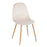 LumiSource Pebble Chair, Set of 2, Natural Wood/Cream Velvet