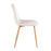 LumiSource Pebble Chair, Set of 2, Natural Wood/Cream Velvet
