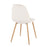 LumiSource Pebble Chair, Set of 2, Natural Wood/Cream Velvet