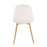 LumiSource Pebble Chair, Set of 2, Natural Wood/Cream Velvet