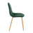LumiSource Pebble Chair, Set of 2, Natural Wood/Green Velvet