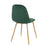 LumiSource Pebble Chair, Set of 2, Natural Wood/Green Velvet