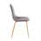 LumiSource Pebble Chair, Set of 2, Natural Wood/Grey Velvet