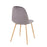 LumiSource Pebble Chair, Set of 2, Natural Wood/Grey Velvet