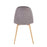 LumiSource Pebble Chair, Set of 2, Natural Wood/Grey Velvet