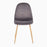 LumiSource Pebble Chair, Set of 2, Natural Wood/Grey Velvet