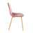 LumiSource Pebble Chair, Set of 2, Natural Wood/Pink Velvet