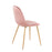 LumiSource Pebble Chair, Set of 2, Natural Wood/Pink Velvet