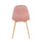 LumiSource Pebble Chair, Set of 2, Natural Wood/Pink Velvet