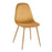LumiSource Pebble Chair, Set of 2, Natural Wood/Yellow Velvet