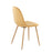 LumiSource Pebble Chair, Set of 2, Natural Wood/Yellow Velvet