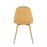 LumiSource Pebble Chair, Set of 2, Natural Wood/Yellow Velvet