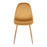 LumiSource Pebble Chair, Set of 2, Natural Wood/Yellow Velvet