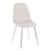 LumiSource Pebble Chair, Set of 2 in Chrome/Beige Fabric