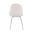 LumiSource Pebble Chair, Set of 2 in Chrome/Beige Fabric