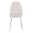 LumiSource Pebble Chair, Set of 2 in Chrome/Beige Fabric