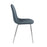 LumiSource Pebble Chair, Set of 2 in Chrome/Blue Fabric