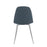 LumiSource Pebble Chair, Set of 2 in Chrome/Blue Fabric