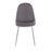 LumiSource Pebble Chair, Set of 2 in Chrome/Charcoal Fabric
