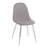 LumiSource Pebble Chair, Set of 2 in Chrome/Light Grey Fabric