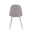 LumiSource Pebble Chair, Set of 2 in Chrome/Light Grey Fabric