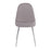 LumiSource Pebble Chair, Set of 2 in Chrome/Light Grey Fabric