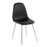 LumiSource Pebble Chair, Set of 2 in Chrome/Black PU