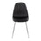 LumiSource Pebble Chair, Set of 2 in Chrome/Black PU