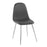 LumiSource Pebble Chair, Set of 2 in Chrome/Grey PU