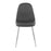 LumiSource Pebble Chair, Set of 2 in Chrome/Grey PU