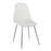 LumiSource Pebble Chair, Set of 2 in Chrome/White PU