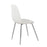 LumiSource Pebble Chair, Set of 2 in Chrome/White PU