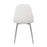 LumiSource Pebble Chair, Set of 2 in Chrome/White PU