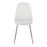 LumiSource Pebble Chair, Set of 2 in Chrome/White PU