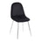 LumiSource Pebble Chair, Set of 2 in Chrome/Black Velvet