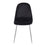 LumiSource Pebble Chair, Set of 2 in Chrome/Black Velvet