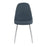 LumiSource Pebble Chair, Set of 2 in Chrome/Blue Velvet