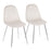 LumiSource Pebble Chair, Set of 2 in Chrome/Cream Velvet - CH-PEBBLESVVCR2