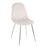 LumiSource Pebble Chair, Set of 2 in Chrome/Cream Velvet