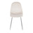 LumiSource Pebble Chair, Set of 2 in Chrome/Cream Velvet