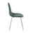 LumiSource Pebble Chair, Set of 2 in Chrome/Green Velvet