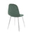 LumiSource Pebble Chair, Set of 2 in Chrome/Green Velvet